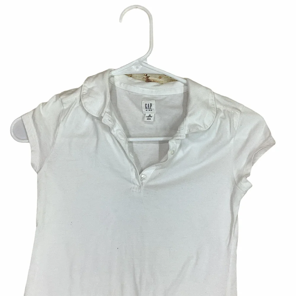 GAP Kid’s White Short Sleeve Polo Kid’s Medium